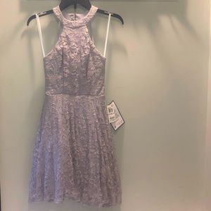 Halter Style Semi-Formal Dress  Silver/Lt Purple - NWT Never worn - juniors